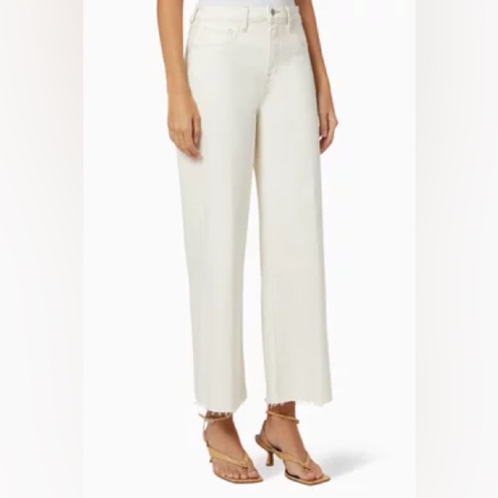L'AGENCE Danica High-Rise Wide-Leg Raw Hem Jeans Womens Size 27